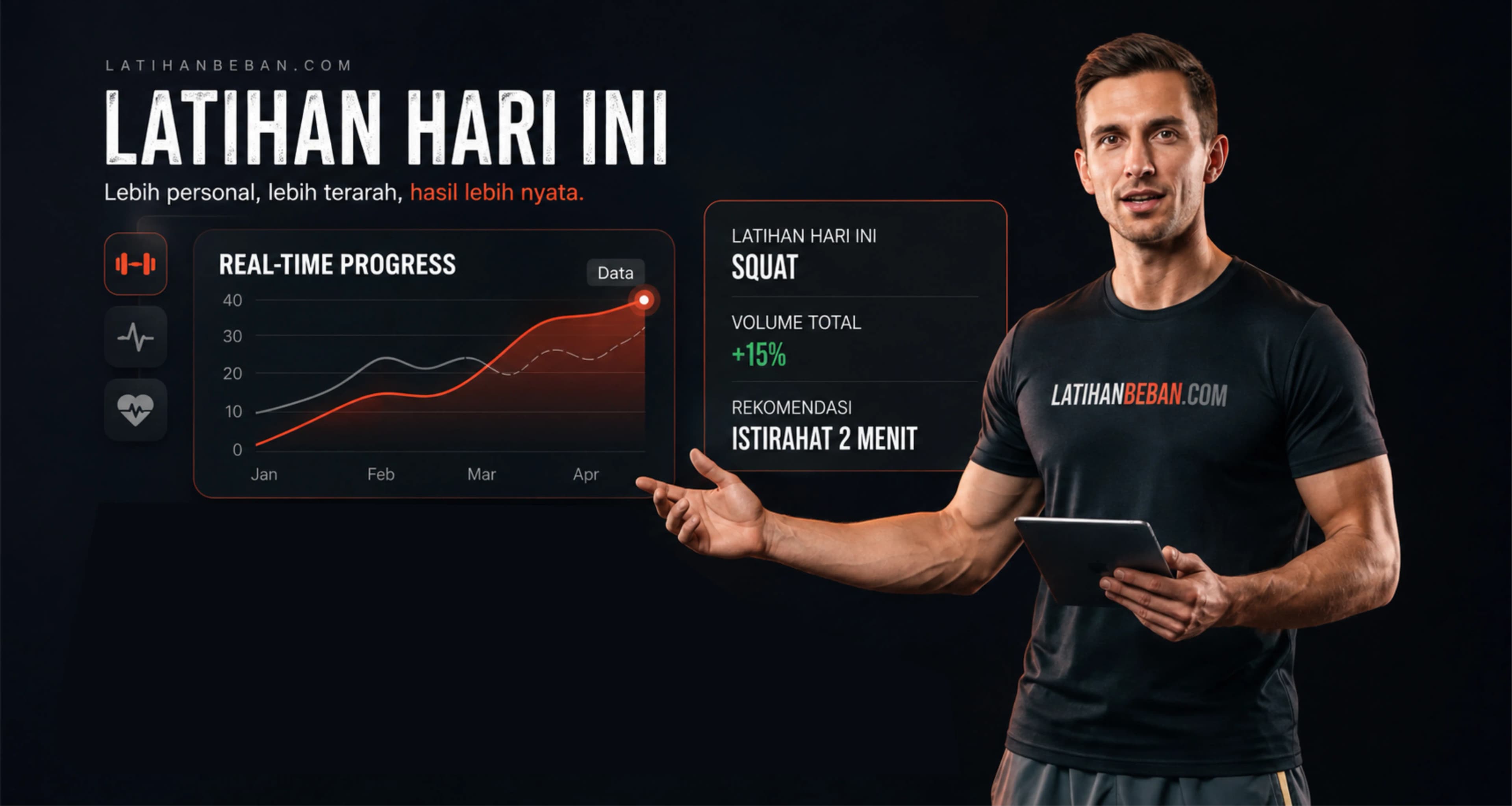 Personal trainer sedang membimbing latihan